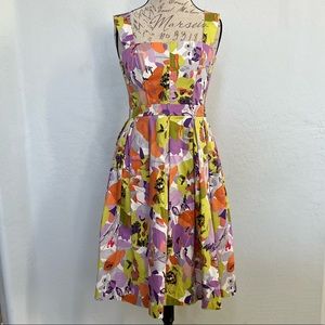 Maggy London A-Line floral colorful dress size 10